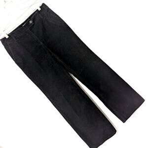 ANN TAYLOR! SIGNATURE FIT BLACK FINE WALE CORDUROY STRAIGHT LEG TROUSERS! SZ 6